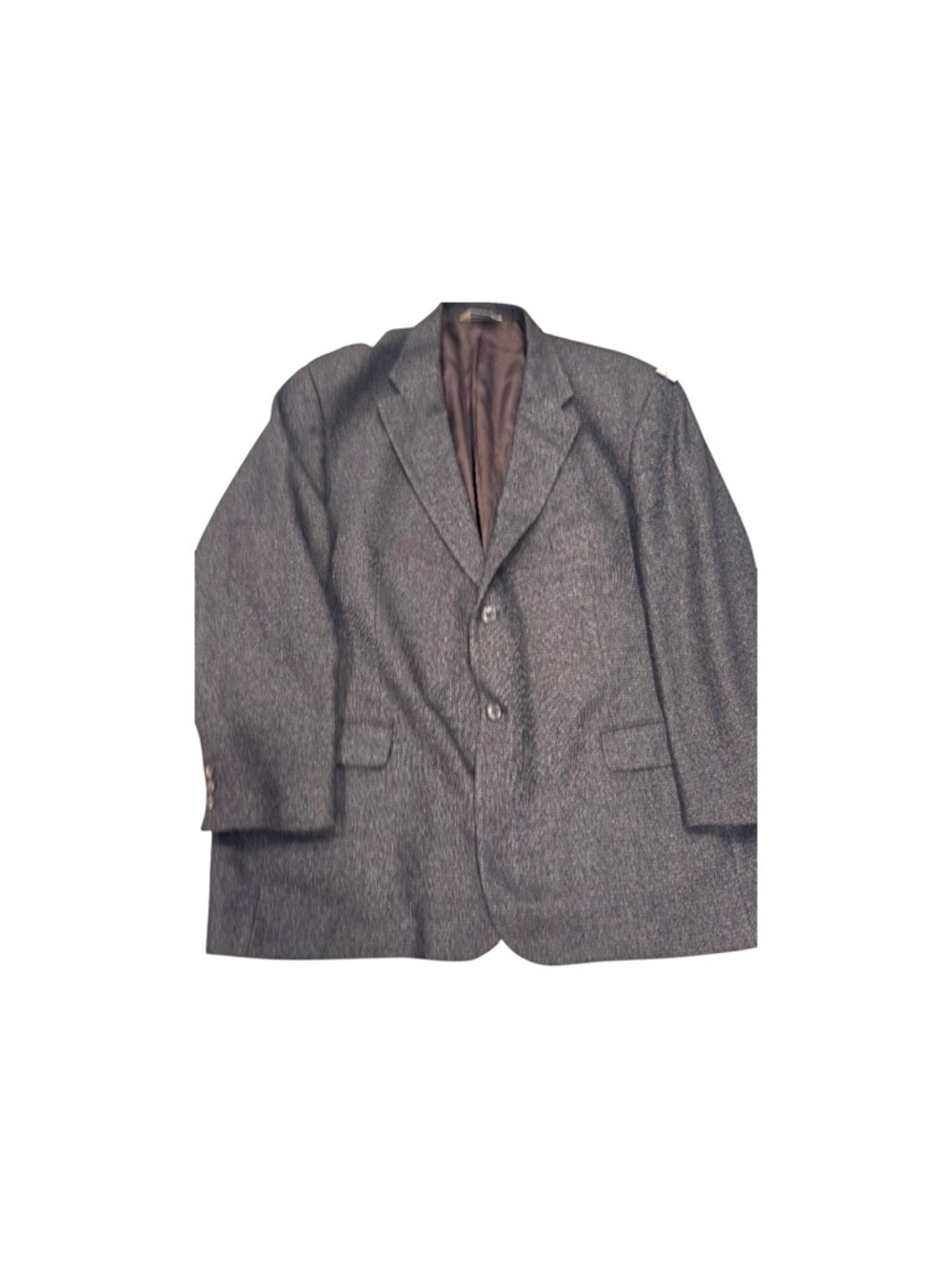 Pronto Uomo 50R Wool Silk Blazer Italy Brown Tweed Textured 2 Btn Sports Coat